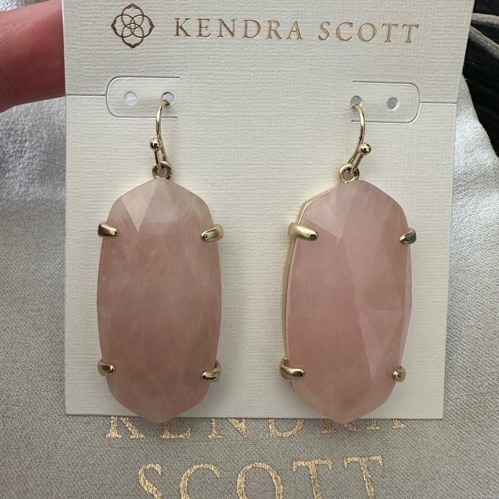 Kendra Scott Esme Pink Drop Earrings